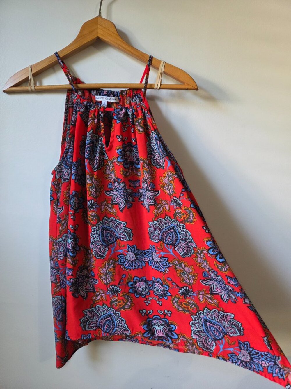 EUC COLLECTIVE CONCEPTS MANDALA PRINT HALTER NECK TANK TOP SZ L